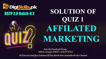 DSTP 2.0 Batch 02 Affiliated Marketing Quiz 1 Solution 2022 || affiliated marketing quiz 1