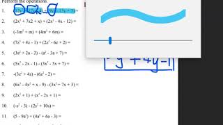 Grade 9 Math Addition and Subtraction of Polynomials Part 1
