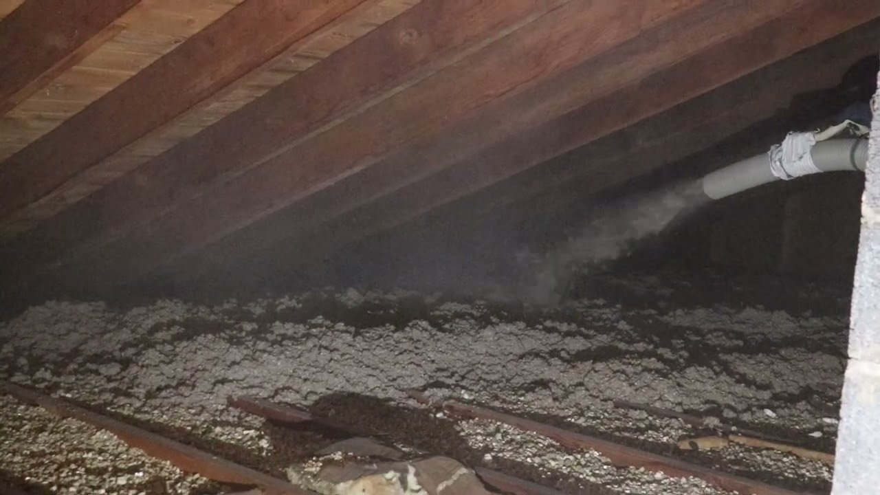 Large Attic Gets New Blown In Cellulose Insulation