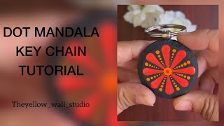 DOT MANDALA KEY CHAIN TUTORIAL | key chain diy| Mandala key chain #mandala #dotpainting #art #diy