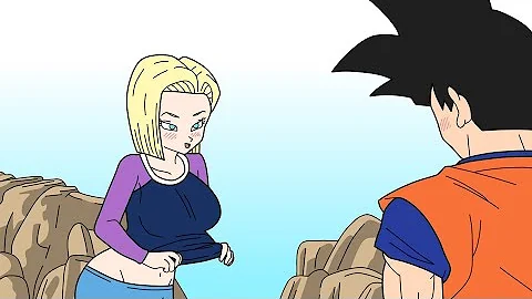 ANDROID 18 "training" with GOKU