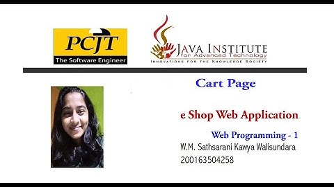 Web Project Task 27 | 1st year | Semester 01 | Java Institute | eShop web application