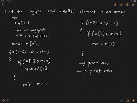 Maximum and Minimum in an array