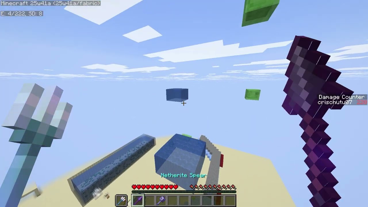 minecraft spear "parkour" course