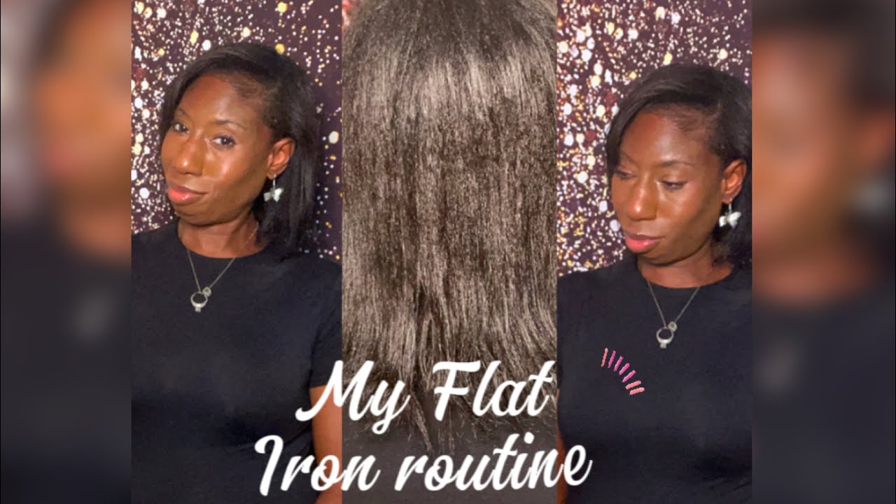 How I flat iron my short relaxed hair 
