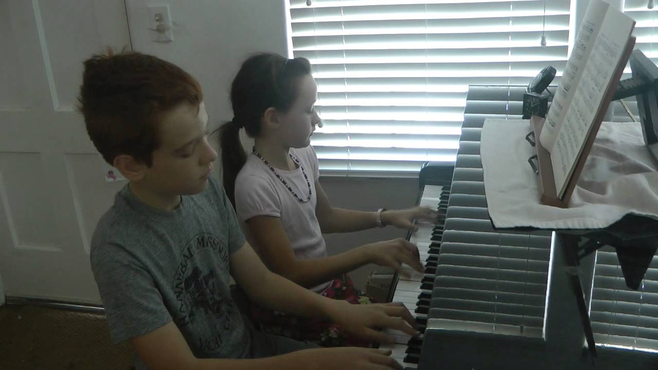 Dvorzak Piano Duet, Slavonic Dances Op. 46 Pearl and Josiah de la Motte