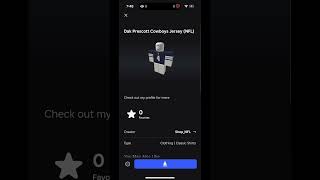 Dak Prescott NFL Jersey on Roblox! #shorts