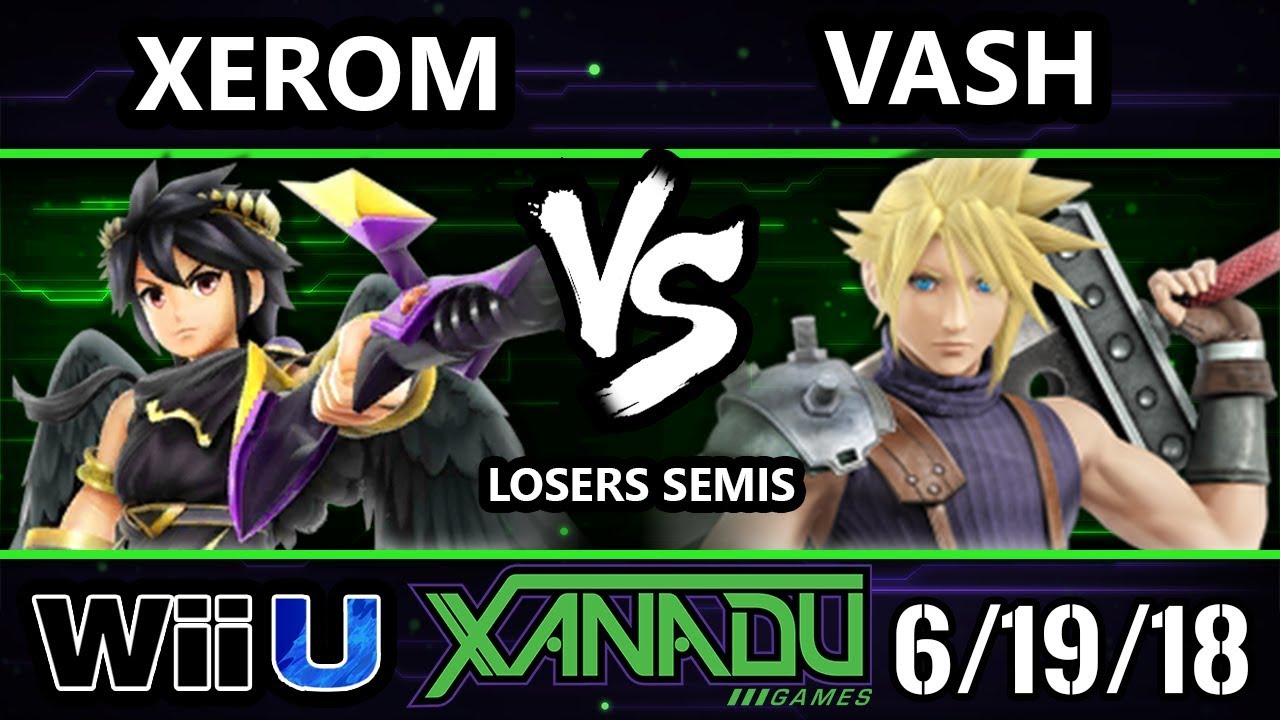 S@X 255 Smash 4 - Xerom (Dark Pit, Roy) Vs. Vash (Cloud) - Wii U Losers Semis