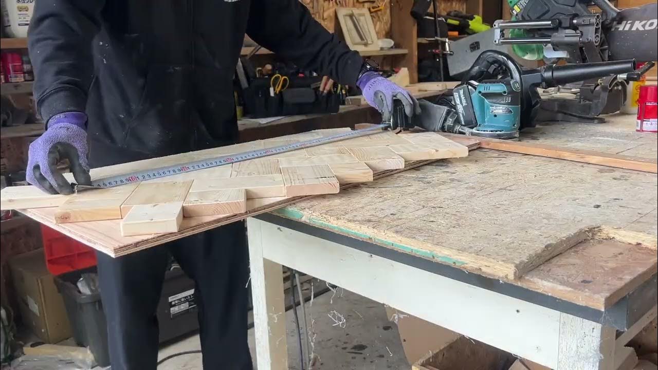 貼って塗るだけ簡単DIY!ヘリンボーン柄テーブルの作り方。 YouTube