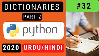 32 . Dictionaries in Python Part 2 Urdu/Hindi 2020