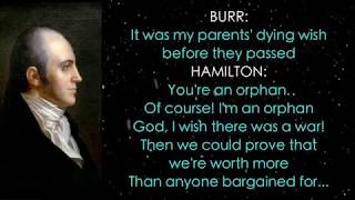 2. Hamilton Lyrics - Aaron Burr, Sir - Youtube