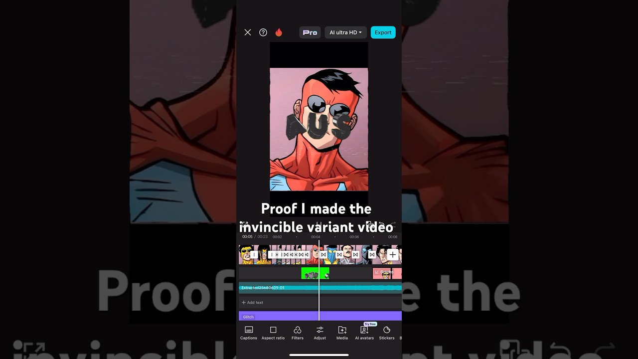Proof I made the invincible variant video 