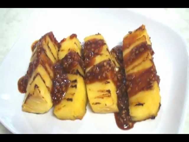 Grilled Pineapple with Hot & sour sauce - Vegetarian Cooking by Bhavna | Bhavna