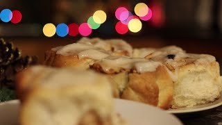 VEGAN Cinnamon Rolls with Apple, Sultana, Walnut Filling, and Cream Cheese Frosting