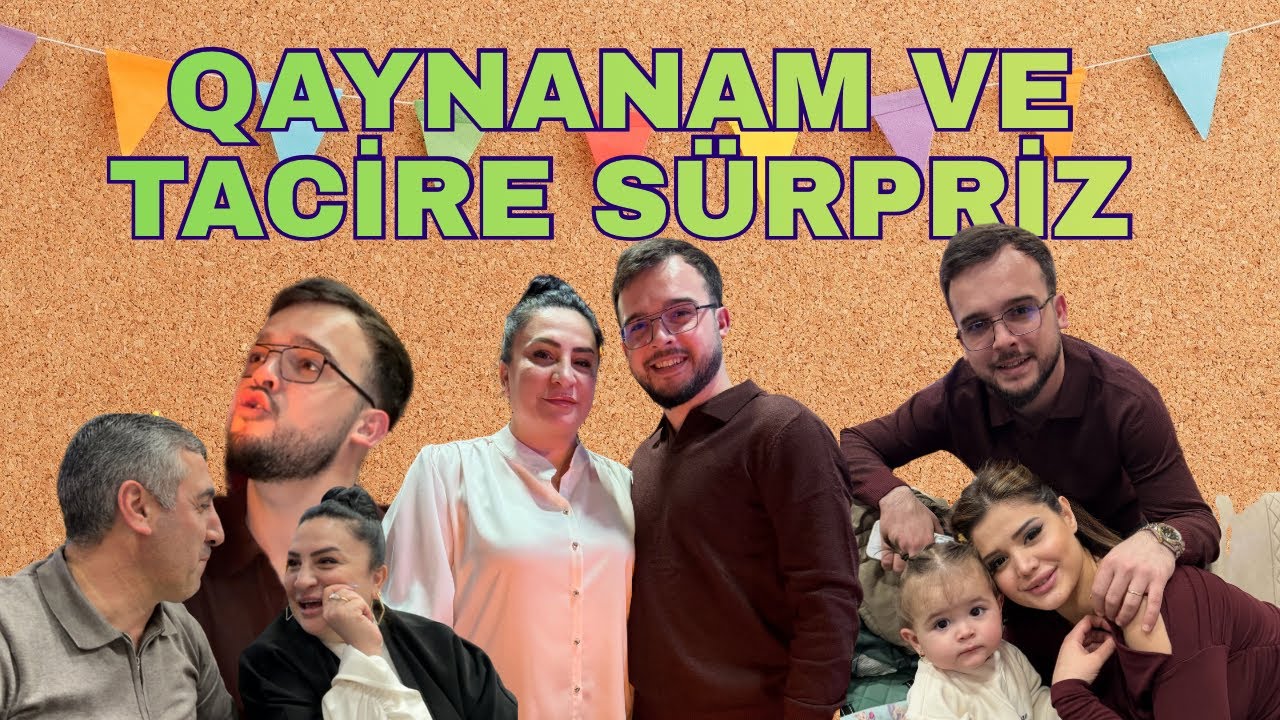 MAMA VƏ TACİRƏ SÜRPRİZ AD GÜNÜ😍♥️PAPA İLƏ ANCAQ QIRIŞDIQ😡🤣