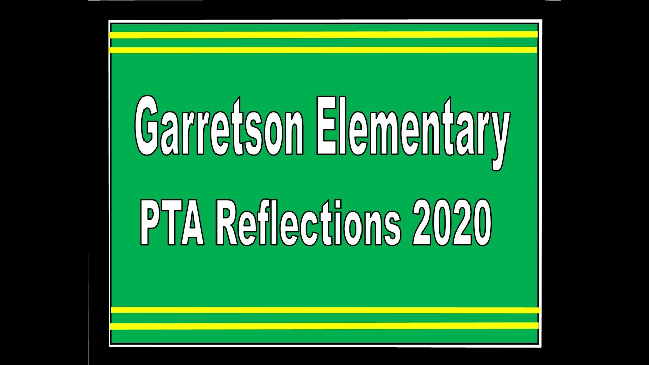 Garretson Elementary PTA Reflections 2020 YouTube