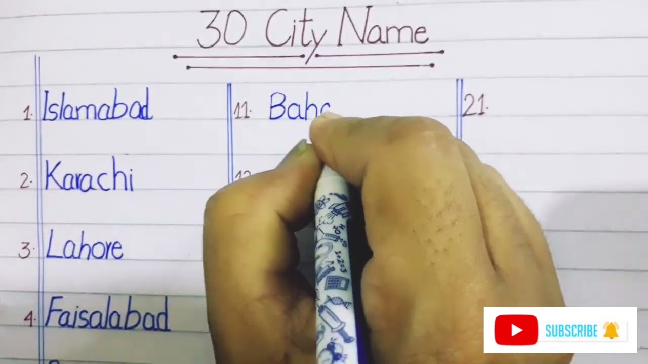 30 Top and Capital City Name of Pakistan| biggest cities top 30 in Pakistan writing in english|