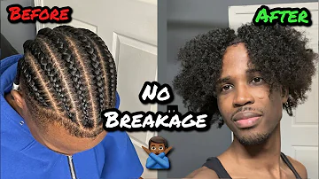 How To Take Out Cornrows Properly Without Breakage ( For Men )