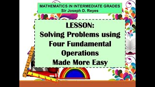 SOLVING PROBLEMS USING FOUR FUNDAMENTAL OPERATIONS MADE MORE EASY | TAGALOG