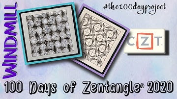 WINDMILL || Easy Zentangle ® Patterns || Day 32 || 100 Days of Zentangle 2020