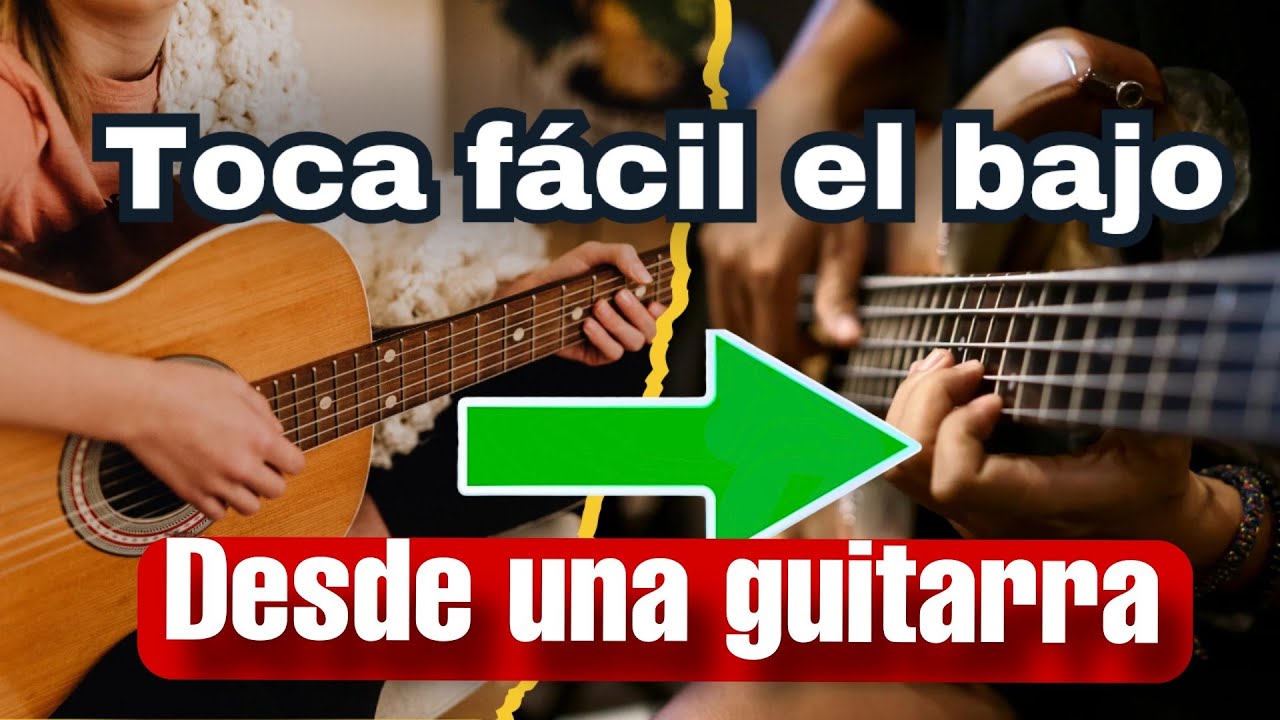 Con 1 guitarra aprende a tocar un bajo electrico!