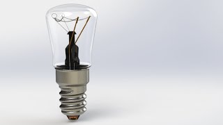 SolidWorks Advanced Tutorial #347 : E14 light bulb