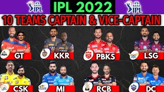 Ipl 2022  All Teams Captains And Vicecaptain List  Ipl 2022 All Teams Confirmed Captain List