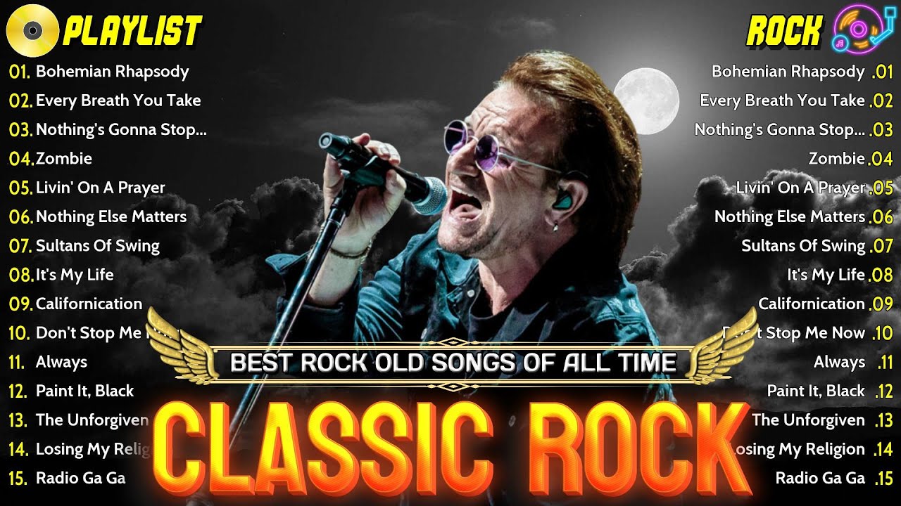 Classic Rock Greatest Hits 60s 70s 80s 🔥 Metallica, Queen, Nirvana, Bon Jovi, Guns N' Roses