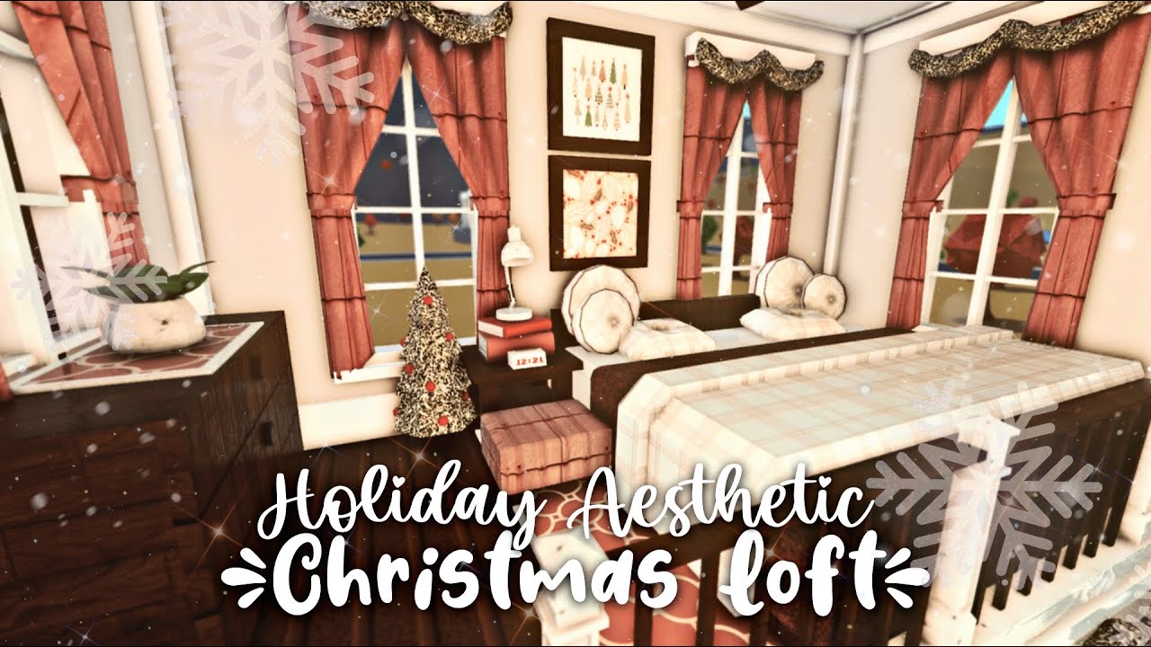 Holiday Aesthetic Christmas Single Loft I Bloxburg Speedbuild and Tour ...