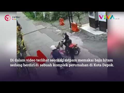 Aksi Heroik Satpam Gagalkan Maling Motor di Siang Hari