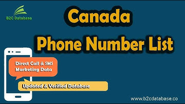 Canada Phone Number List