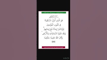 سورة الفتح - سورة 48 - اية 04