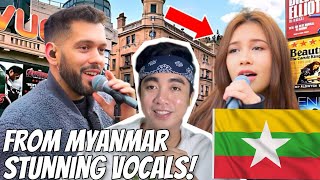 REACTION: This 19-YEAR-OLD Asian Girl Asks To Sing And SHOCKS Everyone | 🇲🇲 