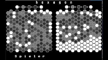 HEXAGON ATARI ST in ST-HIGH. In the background 8 channels ProTracker module played by ATARI STe.