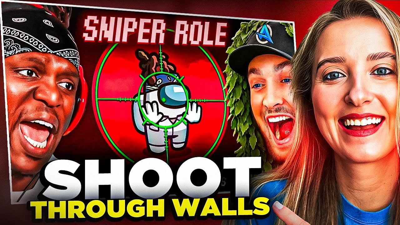 reaction to SIDEMEN AMONG US SNIPER ROLE