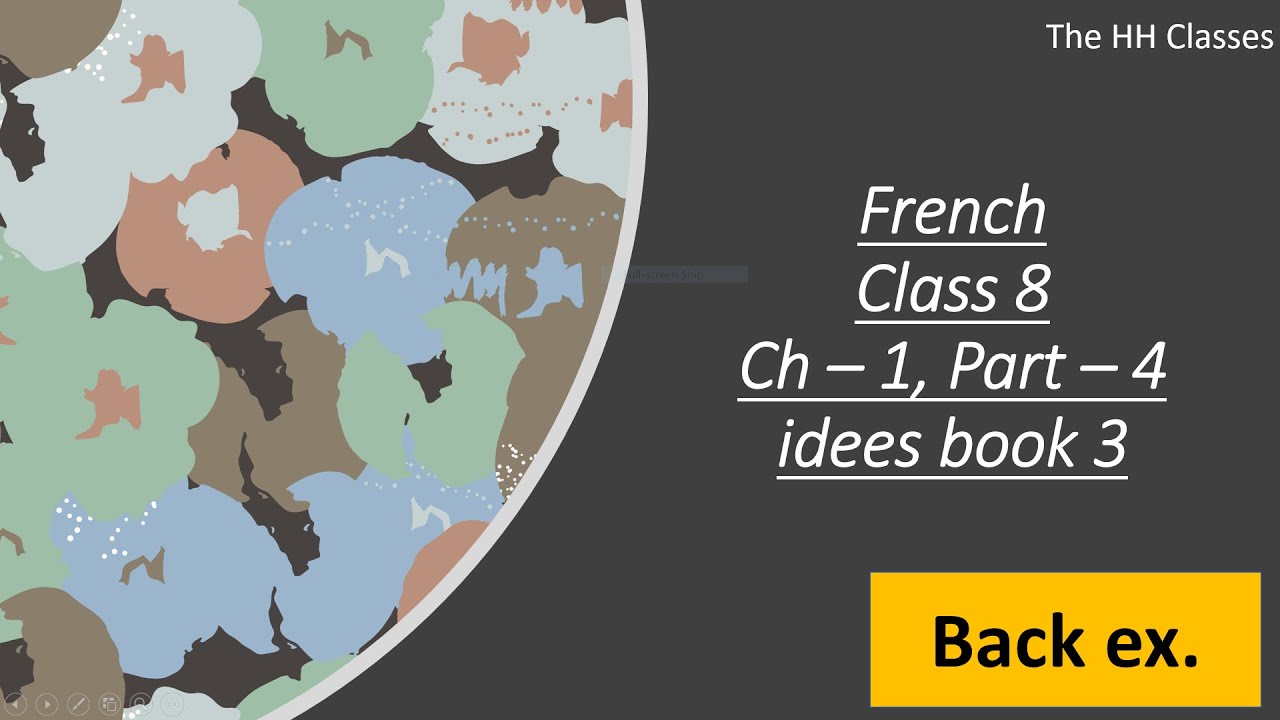  french ideesbook3 French Idees Book 3 Chapter 1 Part 4 Class 8