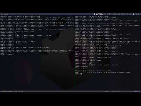 Using gdb to debug an xv6 Docker image