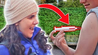 Giving Myself the Vaccine in Public (PRANK)