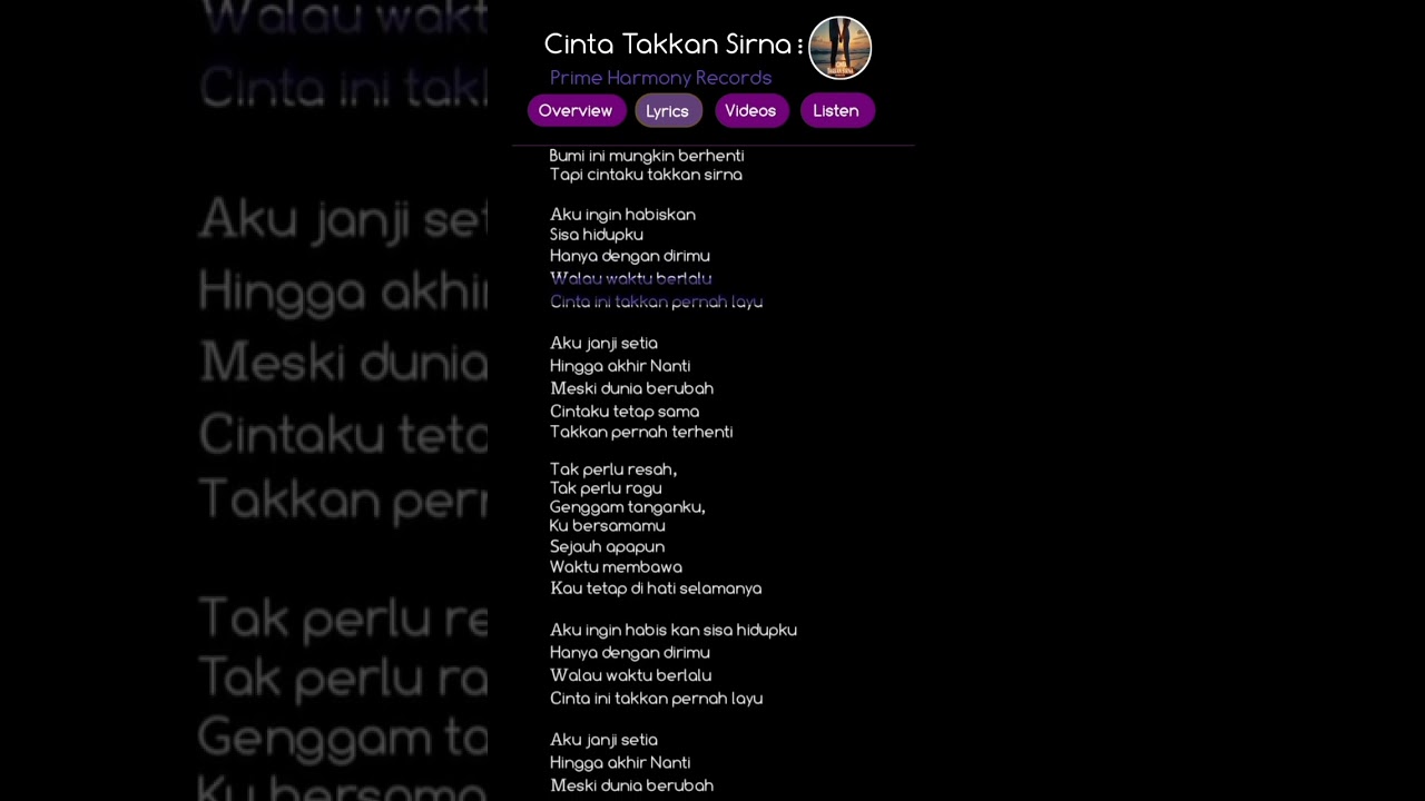 Cinta Takkan Sirna _ Prime Harmony Records #lyrics