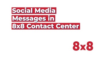 Social Media Messages in 8x8 Contact Center
