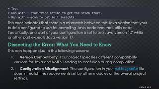 Troubleshooting Execution failed while running a Kotlin module in Android Studio Error