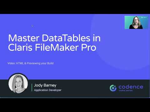 Master DataTables in Claris FileMaker Pro 1.5 - HTML & Previewing Your Build