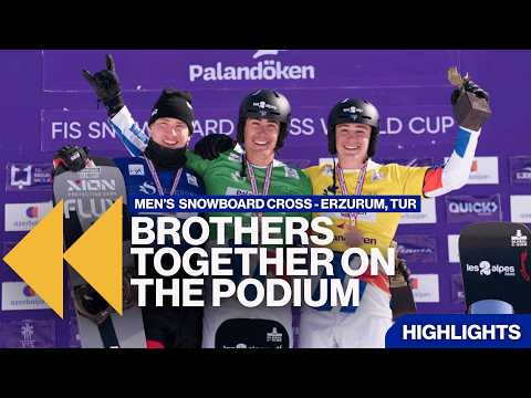 The Chollet brothers join Friday's winner on the podium | Highlights | FIS Snowboard