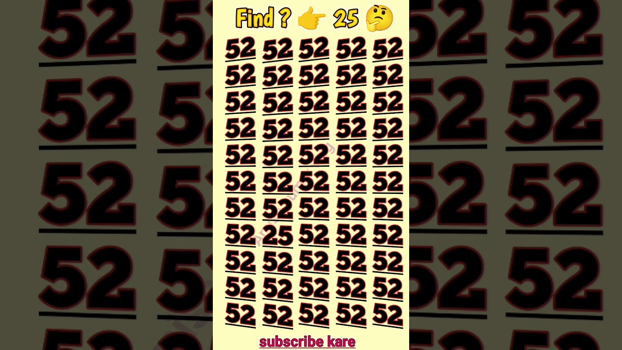 Find the🤔👉 25 #maths #puzzle #quiz #queddle #riddles #youtubeshorts #number #shorts 😝😝