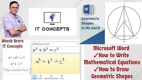 Unbelievable Trick for Writing Equations and Drawing Geometric Shapes in Microsoft Word!