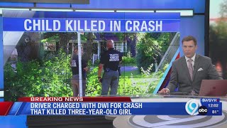 Driver charged with drunk driving for crash that killed three-year-old girl in Syracuse