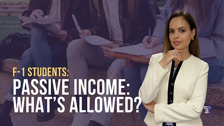 F-1 Visa Holders: How to Generate Passive Income Legally in the U.S.