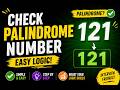 Check Palindrome Number 🔥 Easy Logic