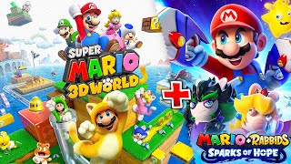 Super Mario 3D World + Mario + Rabbids: Sparks of Hope - Full Game Walkthrough (HD)