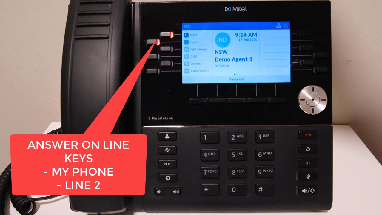 Mitel 6930 Handset Answer a Call Handset, Speaker, Line Keys YouTube